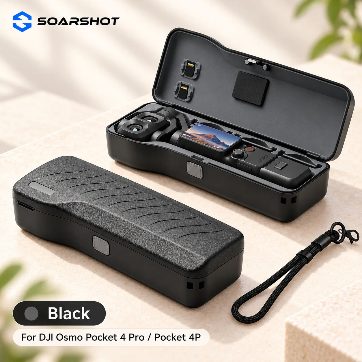 SOARSHOT Hard Carrying Case for DJI Osmo Pocket - Protective Storage Box with Filter and SD Card Slots