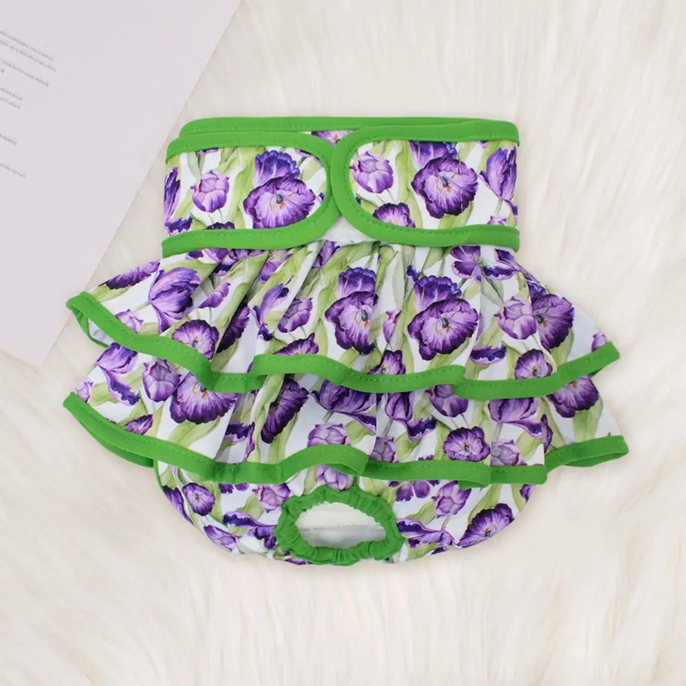 Dog Diaper Comfortable Pet Menstrual Pants Flower Pattern Washable Physiological Diaper For Dogs Cats Small pet diapers,dog diapers,dog nappies