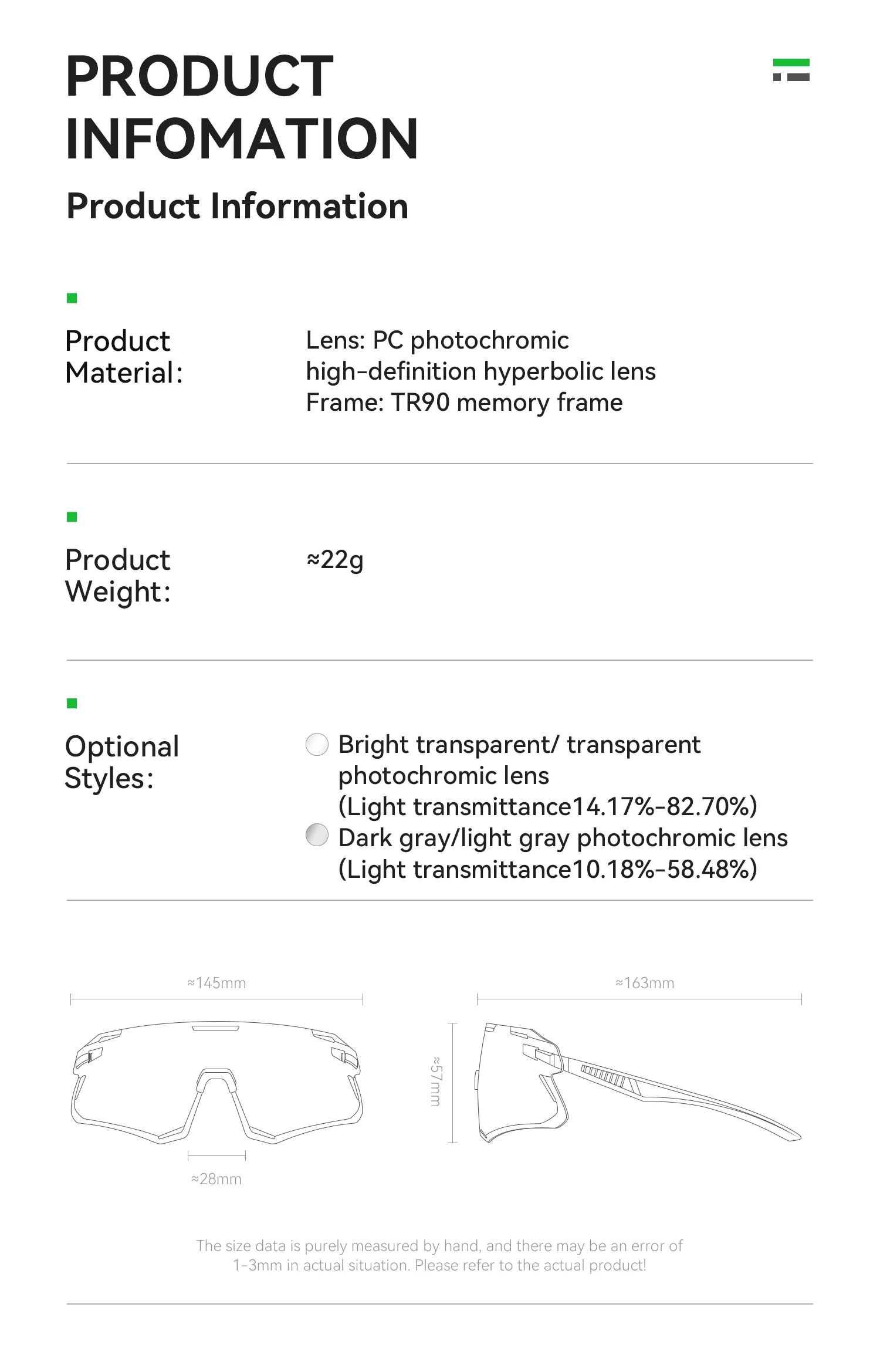 ROCKBROS Fahrradbrille, rahmenlose Fahrradbrille, leichte High-Definition-Gläser, Rennrad-Schutzbrille, Sportbrille – Detail 3