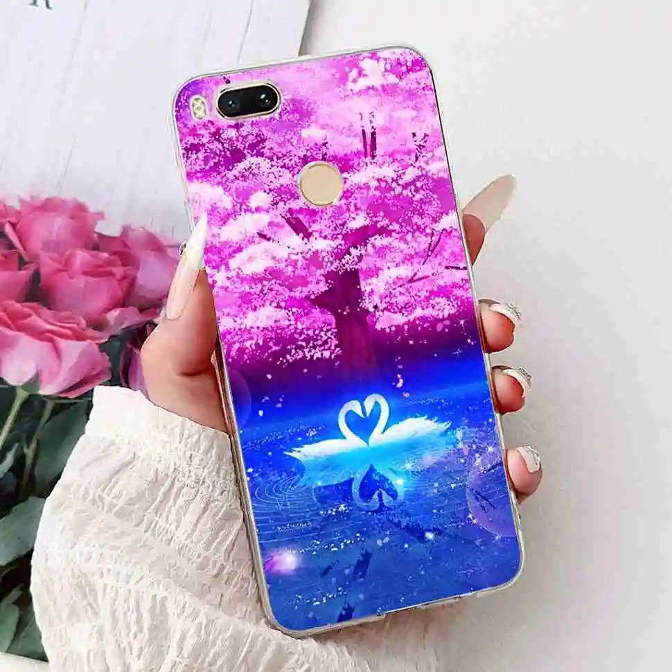 Love Pop Print TPU Soft Silicone Phone Case with Floral Design