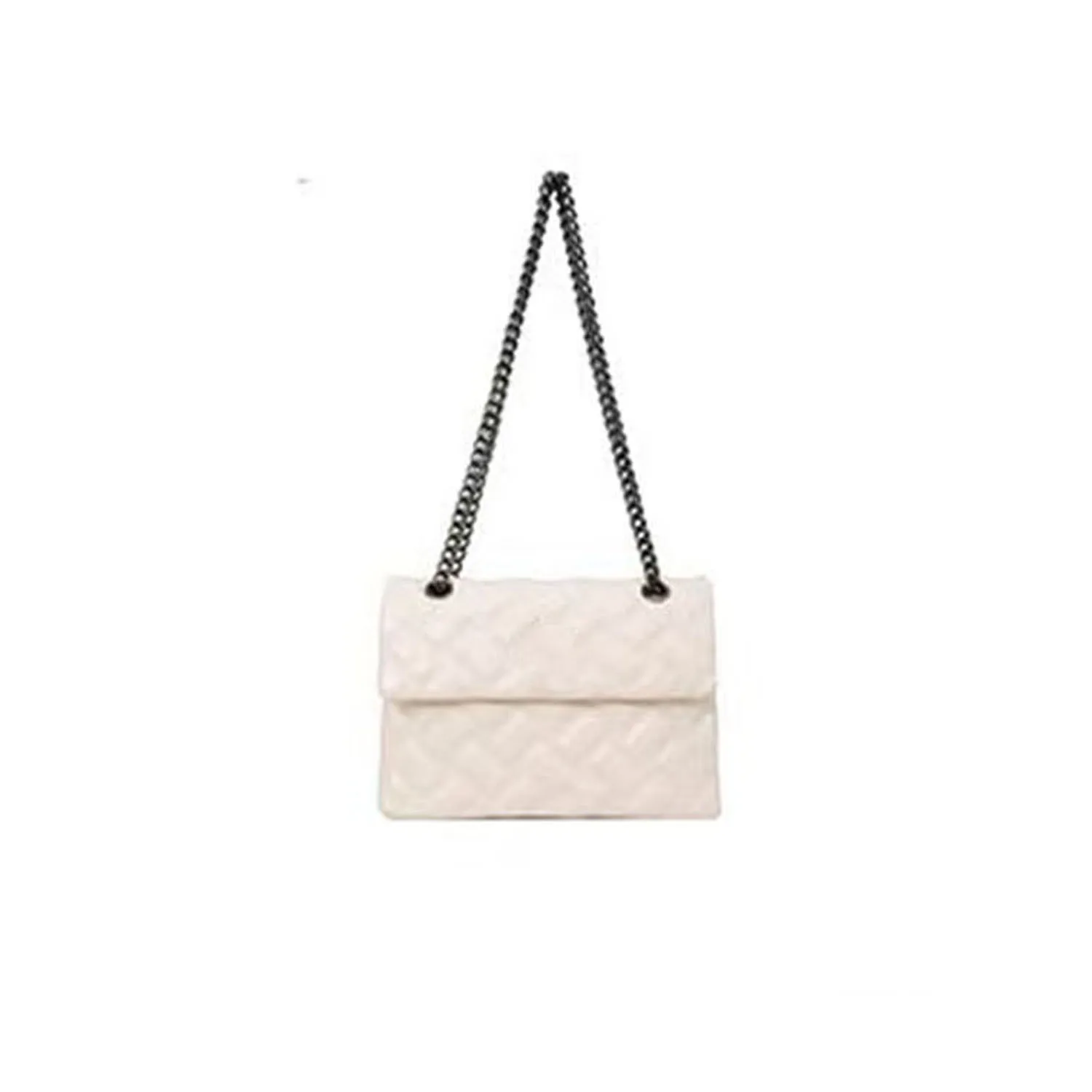 Women's K-G Lingge Chain Bag Sewing Fashion Bag Shoulder Handbag PU Leather Ladies Crossbody