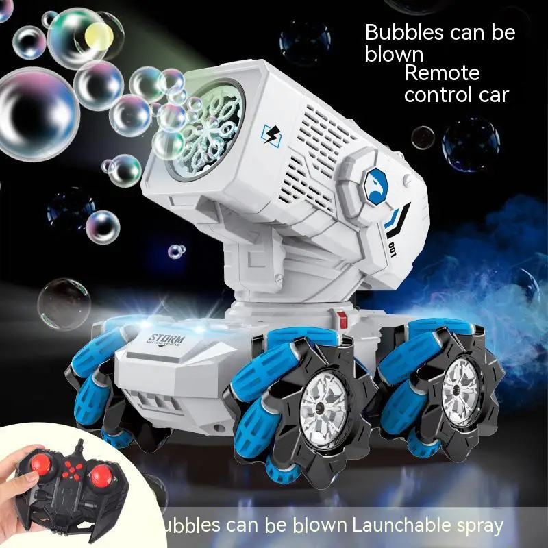 Blowing Bubbles Remote Control Tangk Car Lighting Remote Control Car