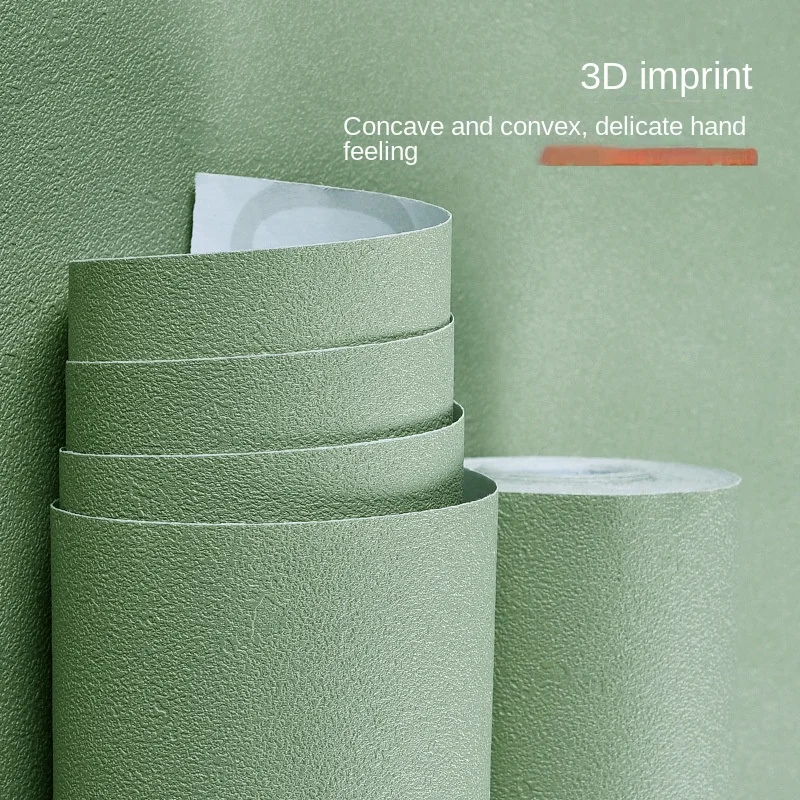 Self Adhesive Wallpaper Thickened Nordic Pure Color Living Room and Bedroom Waterproof and Moisture-proof Sticker Decoration
