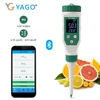 LED Smart Bluetooth PH Meter Aquarium SPA Pool PH Water Quality Monitor Tester for Soil Cosmetic Food Cheese Meat Fruit Dough 1