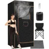 Portable Steam Sauna for Home: Full Body Sauna Box with 3L Steamer, Folding Chair, Home Sauna Tent Even Heating Spa for Women 1