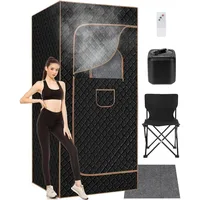 Portable Steam Sauna for Home: Full Body Sauna Box with 3L Steamer, Folding Chair, Home Sauna Tent Even Heating Spa for Women 1