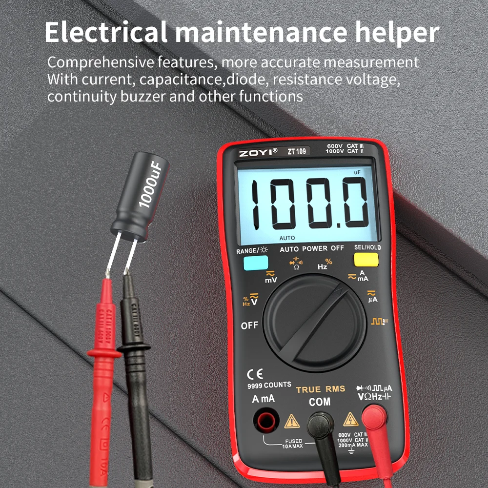 てるてるでお願いします。 ZOYI ZT-109 True RMS Digital Multimeter Bench meter Features