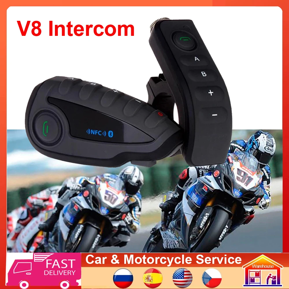 1200 м Bluetooth-Совместимость мотоциклетный шлем Интерком для 5 Riders group talk BT