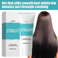 Crème lissante professionnelle à la kératine, traitement endommagé, lissage plus rapide, soins pour cheveux bouclés, crème correctrice de protéines, 60ml 1
