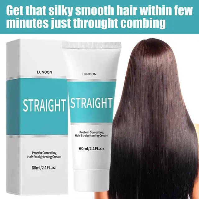 Crème lissante professionnelle à la kératine, traitement endommagé, lissage plus rapide, soins pour cheveux bouclés, crème correctrice de protéines, 60ml 1