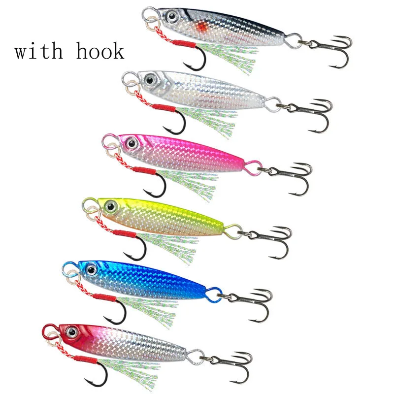 10PCS Metal Jigs Fishing Lures Spoon Blade Bait Crankbait