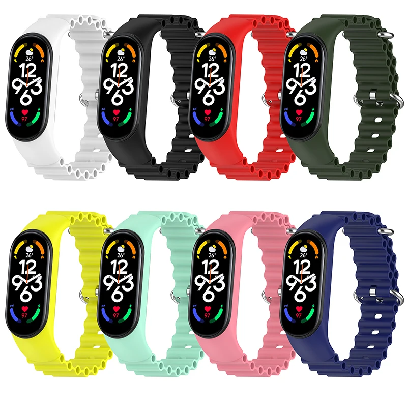 Unisit Strap|silicone Strap For Xiaomi Mi Band 7/6/5/4/3 Vintage