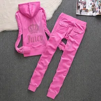 Juicy Lovers marque noix de coco nouvelle mode femmes costumes de sport bleu noir rose mince survêtements décontractés col à capuche vêtement de sport 4