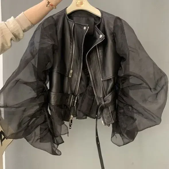 ジャケット・アウター andequal tulle pattern sheer jacket tulle pattern sheer jacket – andequal