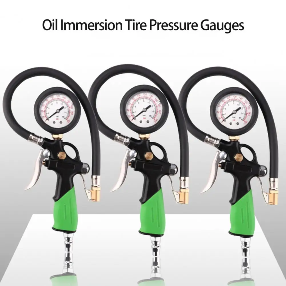 

Tire Pressure Gauge Excellent Multifunctional Comfortable Grip Tire Inflation Tire Pressure Machine Workshop Supply