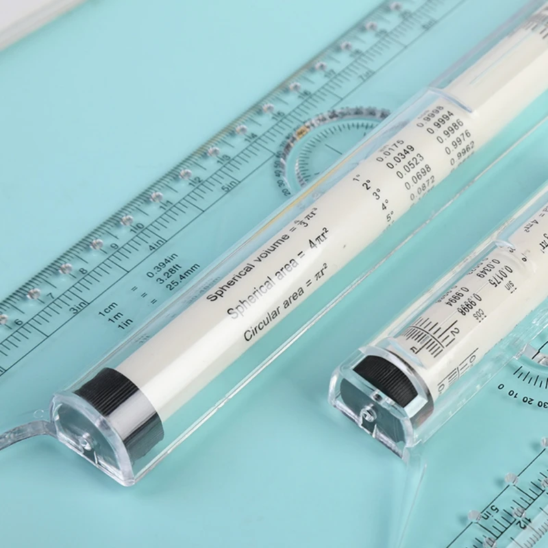 Plastic Measuring Rolling Ruler Drawing Roller Ruler Parallel Multifunctional Drawing Design for Drafting H8WD