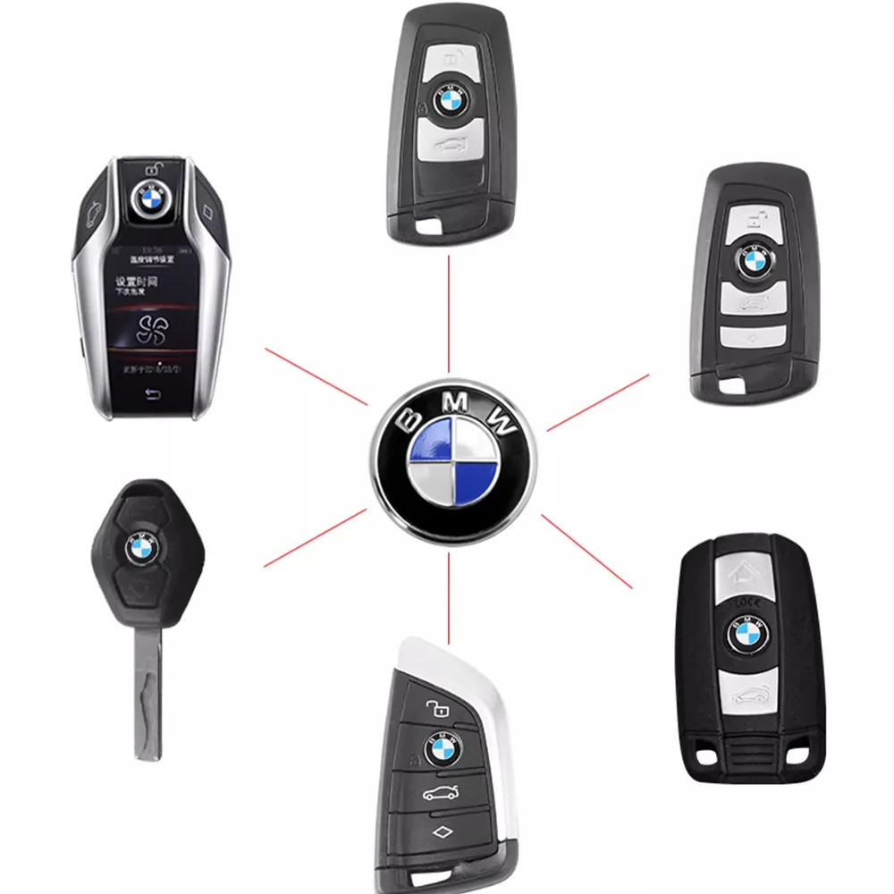 Car Sticker Protector 2/5/10pcs 11/14MM Car Lock Keyhole Protection 3D Aluminum Auto Key Shell Badge For BMW E46 E90 E60 F10 F30 E39 E36 F20