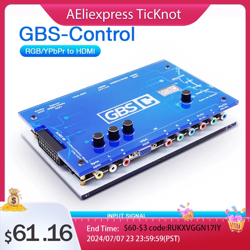

GBS Control GBSC Video Converter RGBS VGA Scart Ypbpr Signal to VGA HDMI For Retro Game Consoles SEGA Dreamcase PS2 NGC
