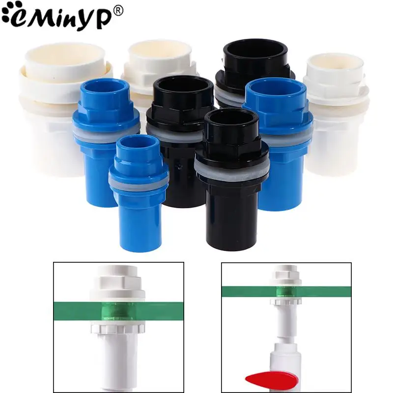 Aquarium Tubing Connectors 1Pc Thicken PVC Aquarium Water Pipe Connector Joint Fish Tank Straight Tubes Hose Connector Garden Hydroponic Water Tube Fitting