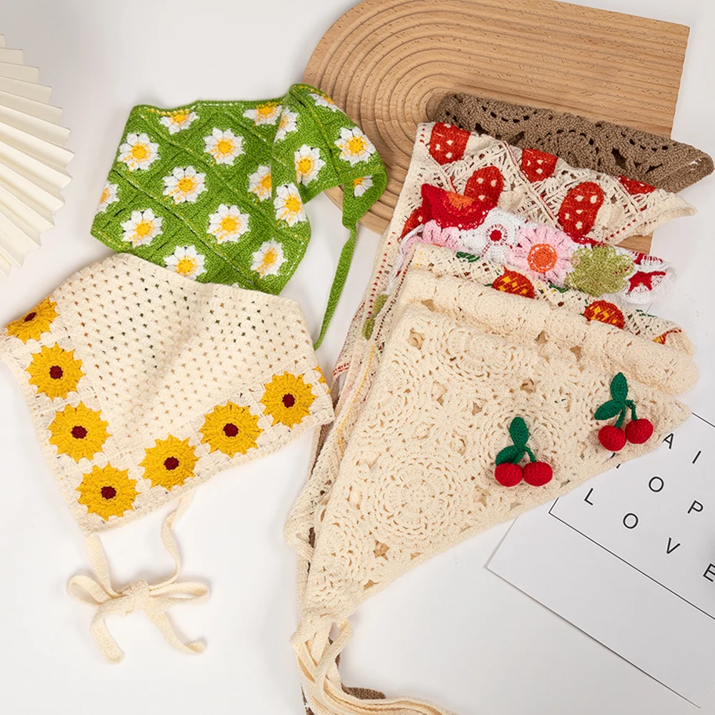 Crochet Turban Hair Scarf Bandana Hair Bands For Women Girls