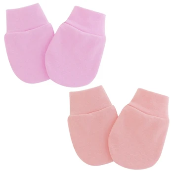 Guanti in morbido cotone antigraffio per bambini, calzini antigraffio, accessori per neonati