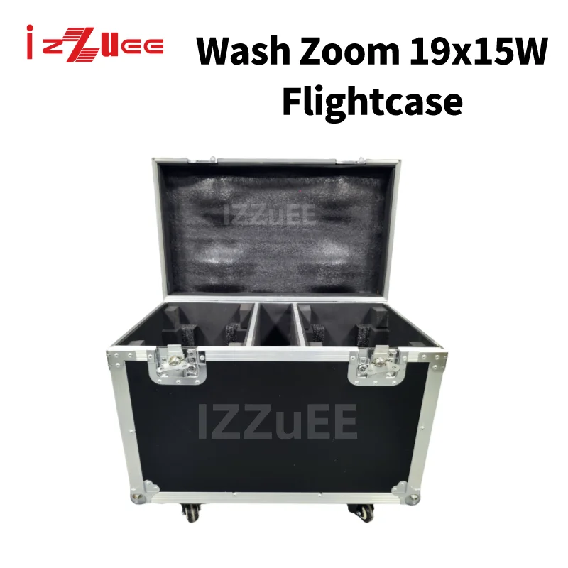 No Tax 2PCS Flightcase For Wash Zoom 19x15W RGBW Moving Head Light Rockcase LED Zoom Wash 19X15W Lyre Wash Beam Spot Only Case 4