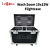 No Tax 2PCS Flightcase For Wash Zoom 19x15W RGBW Moving Head Light Rockcase LED Zoom Wash 19X15W Lyre Wash Beam Spot Only Case 4