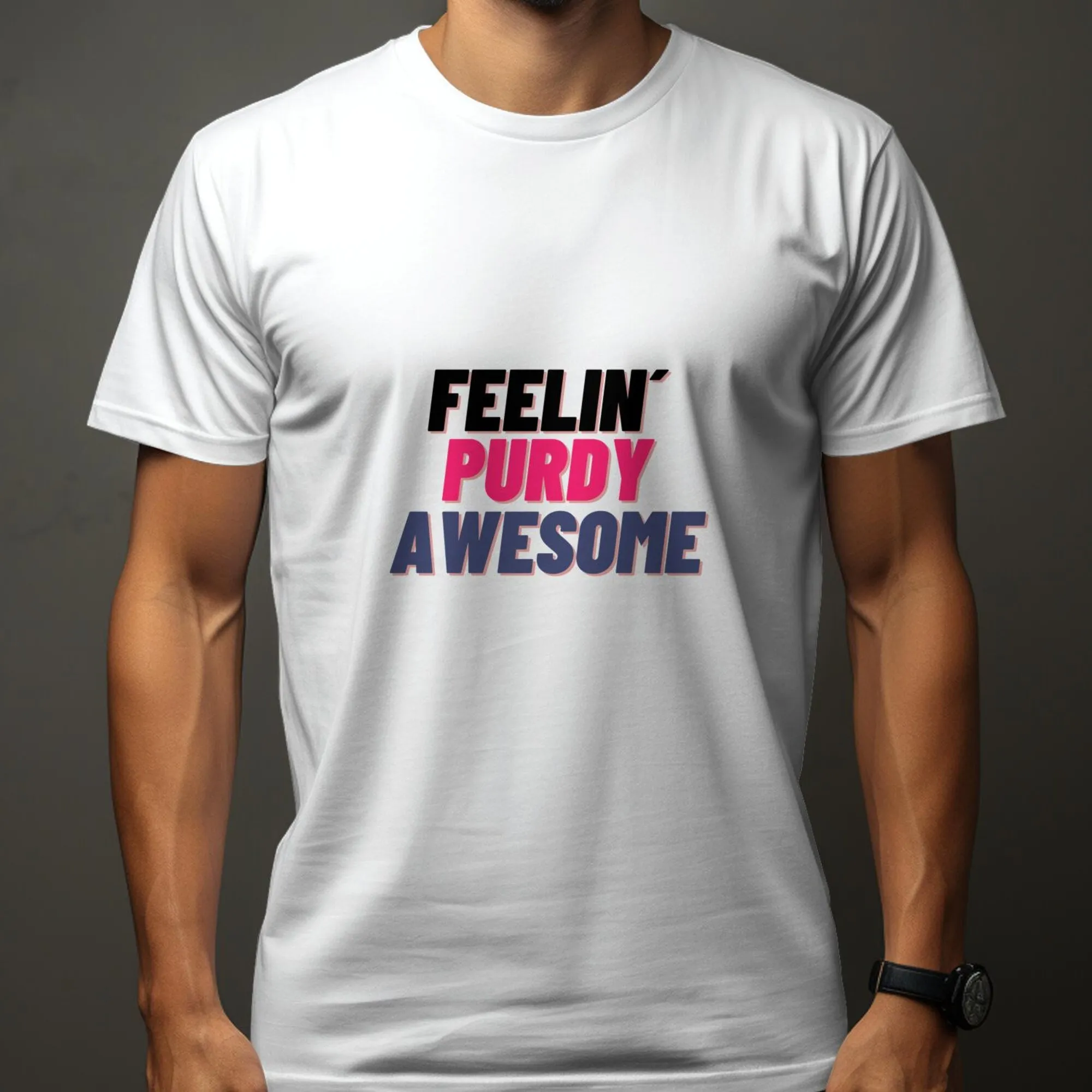 Feeling Purdy Impressionante Maglietta Divertente Slogan Abbigliamento Casual Per Abbigliamento Street Style Amico