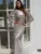 Mesh See Through Maxi Dresses For Women Beach Cover-ups Long Sleeve Vestidos De Mujer Slim Fit One Piece Hot Club Rave Outfits