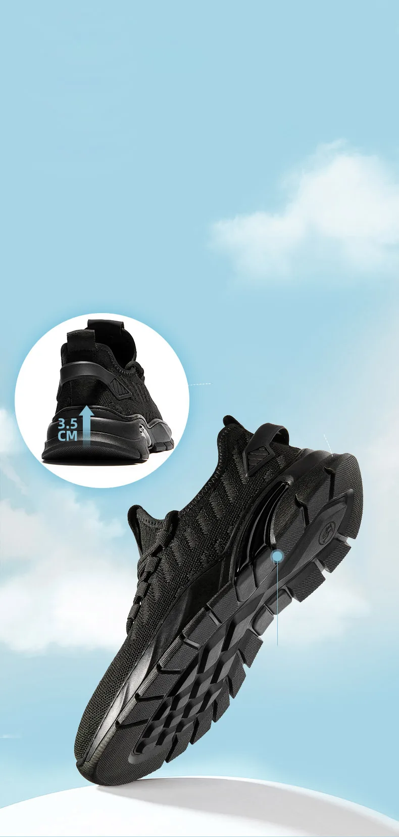 

New wear-resistant, breathable, non-slip thick-soled fashion sneakers for spring and autumn 4-12