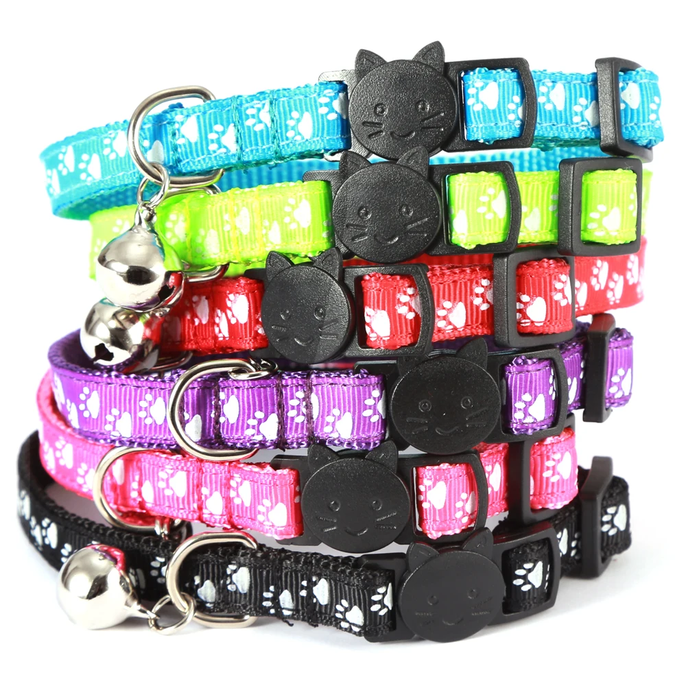 Glow at Night Claws Cat Collar Pet Collars Noctilucence Cats Necklace Reflective Material Adjustable Collar Pet Accessories 4