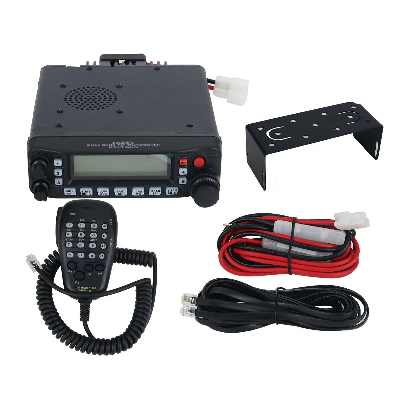 YAESU FT-7900R 듀얼 밴드 UHF VHF FM 트랜시버, 차량 기지국 라디오, 50W