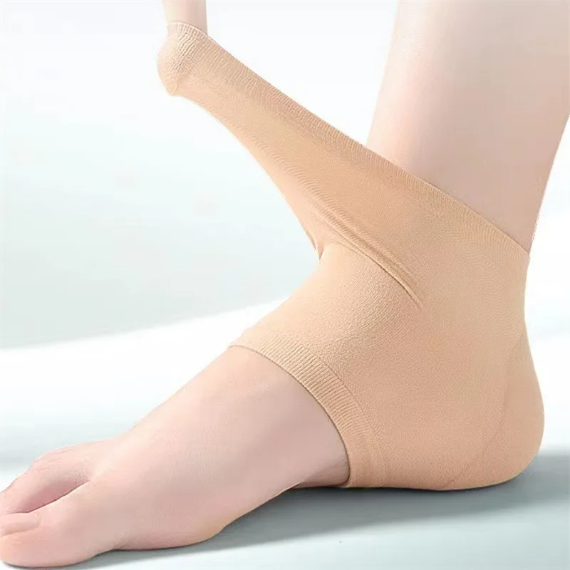 2Pcs Heel Protective Foot Cover Heels Socks Silicone Anti-Crack Moisturizing Unisex Pain Relief Feet Care Sock