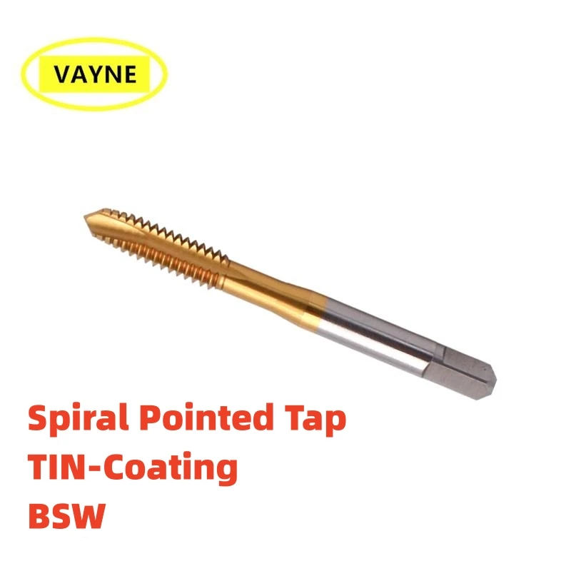 

VAYNE HSSE British system Spiral Pointed Taps Tin Coating BSW1/8-40 3/16-24 3/16-32 5/32-32 7/32-24 7/32-32 1/4-20 5/16-18