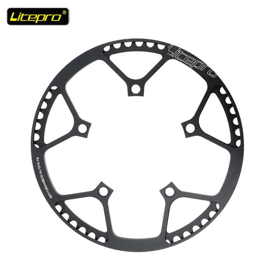 Litepro 130BCD Bicycle Crankset 5-Bolt 170mm MTB Crank 48T/50T/52T/54T/56T/58T Chainring Folding Bike BMX Bike Chainring Bike Crank Bike Crankset Bicycle Parts