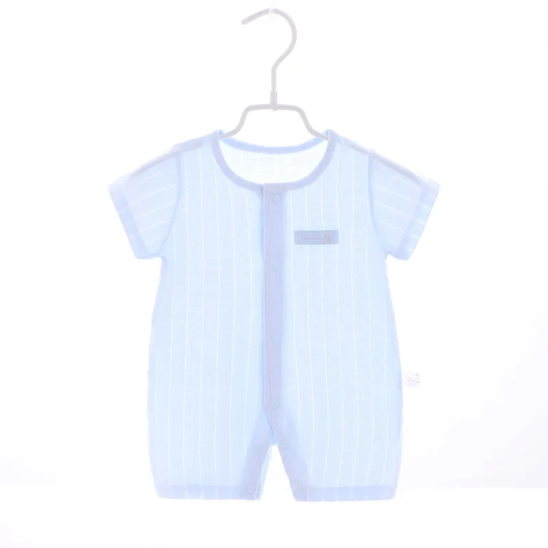 Summer thin baby onesie pure cotton short sleeved newborn clothes 0 3 months 6 men and women