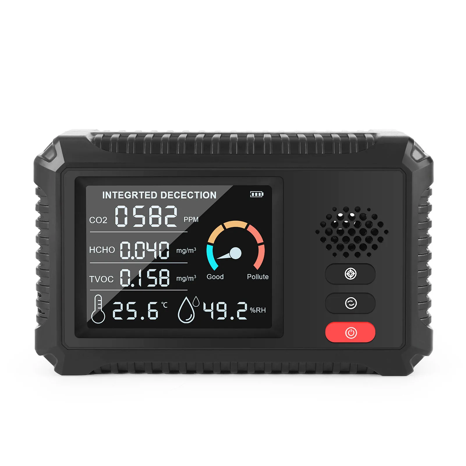 5 In 1 Air Quality Detector Monitor Carbon Dioxide HCHO CO2 TVOC Temperature Humidity Gas Analyzer | Инструменты
