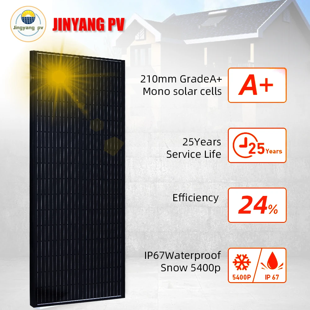 100W 200W Pannelli Solari 12V Modulo Monocristallino Ad Alta Efficienza Potenza Fotovoltaica Per Ricarica Batteria Barca, Roulotte E Othe