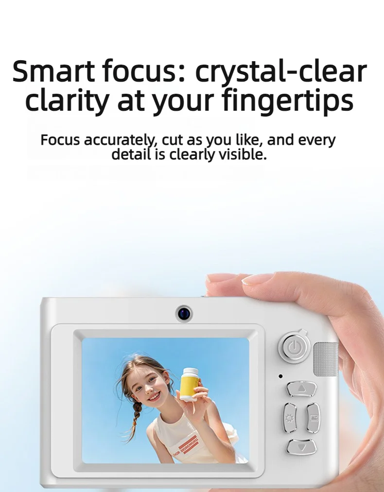 Nouvel appareil photo numérique portable 2026 : mise au point automatique, double caméra, flash, mode selfie, capteur CCD._voghion.com
