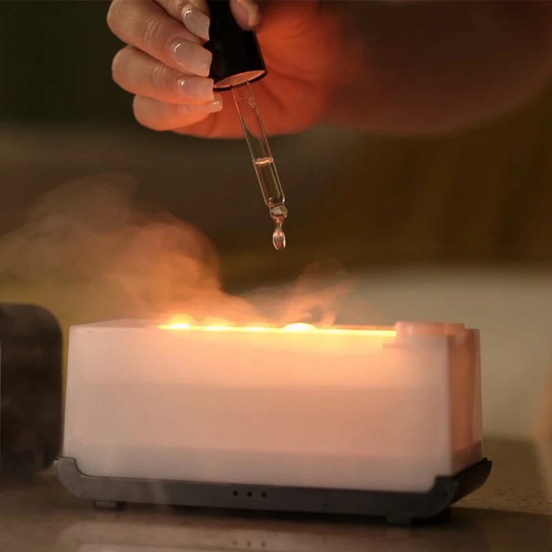 New simulation flame aromatherapy machine Home perfume machine diffuser seven color flame aromatherapy machine 3