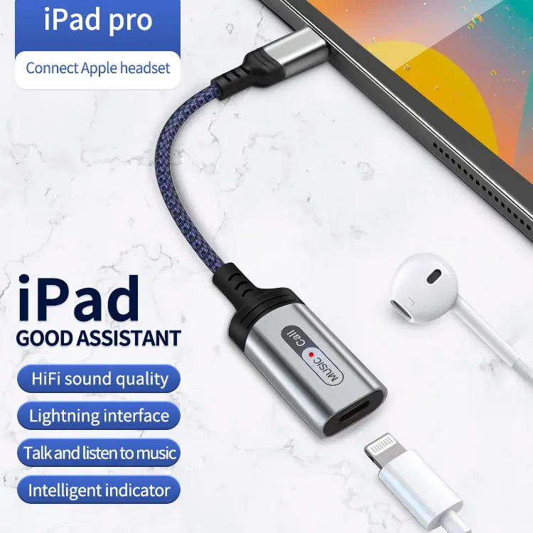 Not Support Charging UGREEN USB C to Lightning Audio Adapter Type C Male Lightning Female Headphone Cable Converter Compatible with iPad Pro Air 5 MacBook USB C Phone to Lightning Earphone for Call 