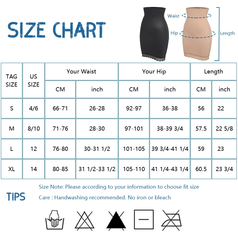 Tummy Control Slips Women Seamless Slimming Underwear High Waist Lace Skirts Shapewear Smooth Body Shaper Underdress Fajas Nude