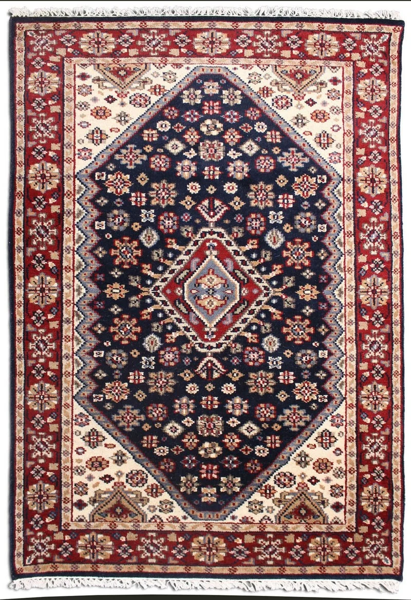 Rugs for Living Room Oriental Hand Knotted 4x6 Ft Wool Area Rug Geometric Floral Carpet Office Rugs 1