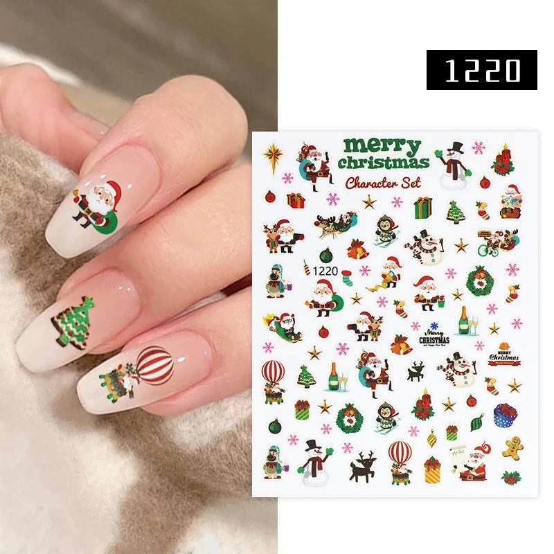 CLIAFETY Christmas Nail Sliders Self Adhesive Water Decals Easy Use Nail Art  Stickers for Manicure Women Girls - AliExpress