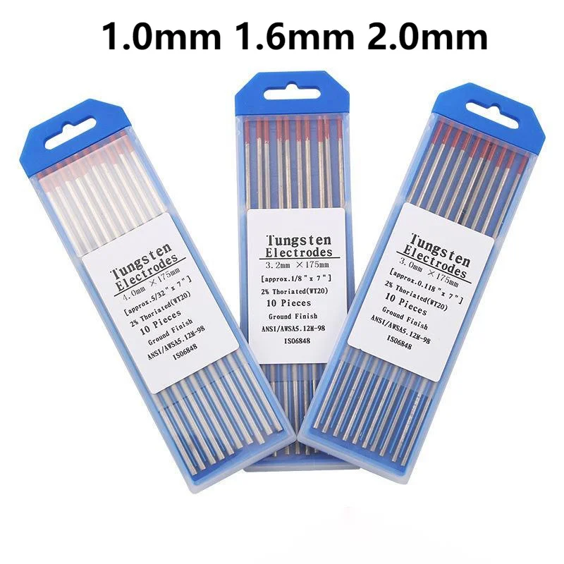 175mm Argon Arc Welding Strip Thorium Tungsten Electrode Red Head