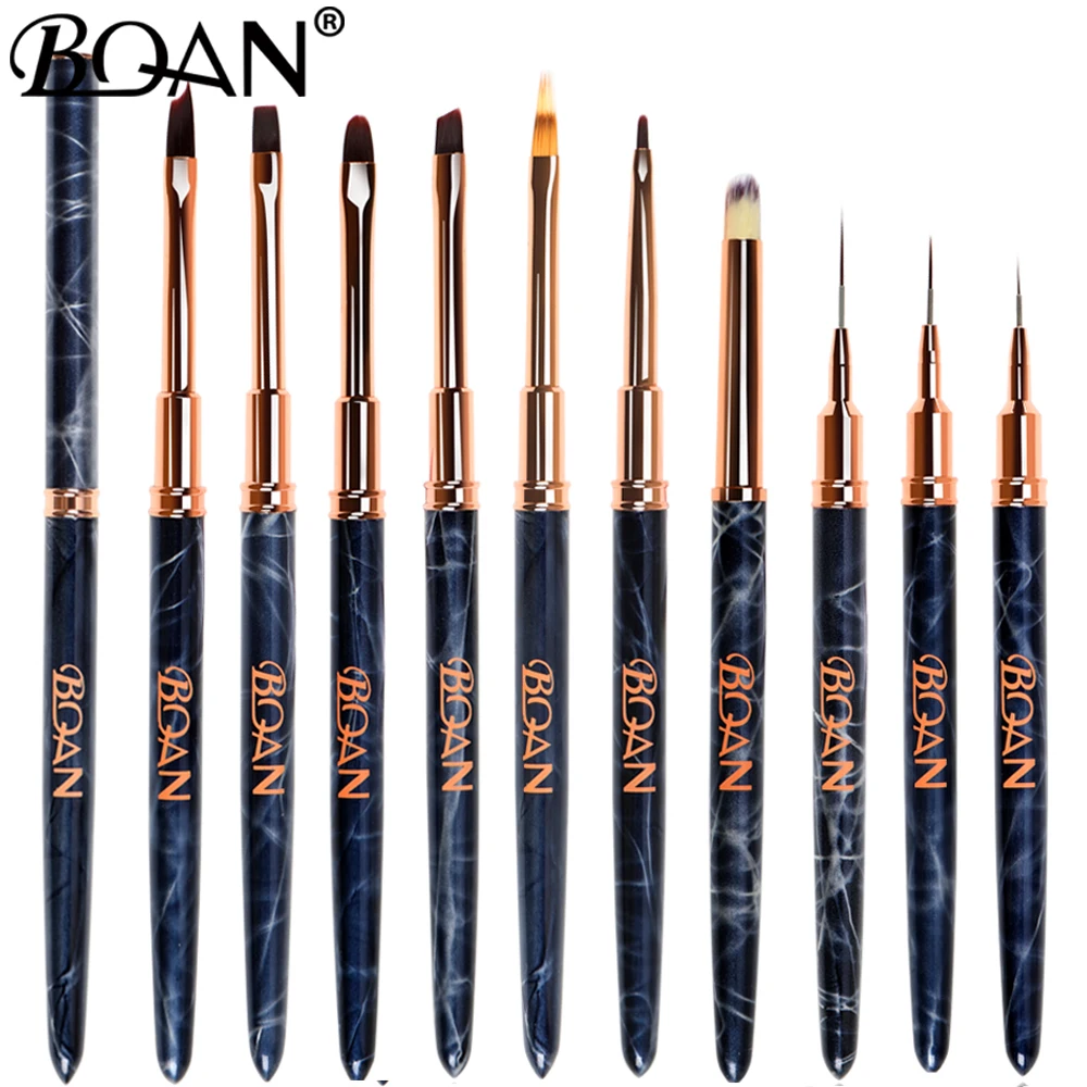 Bqan Marbling Nail Art Brush Rhinestone Acrylic Liner Brush French