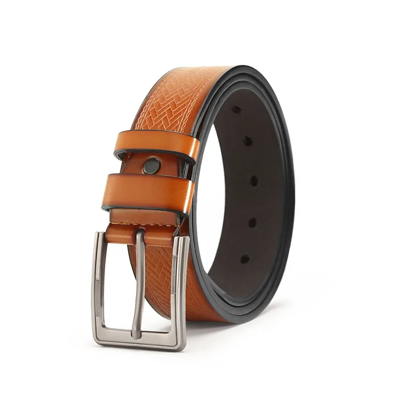 VOOTHOST Men Alloy Buckle Fashion Versatile Jeans Belt Casual Business Simple Style Black Brown Coffee Leather Waist Belt VA068_viptrois.com