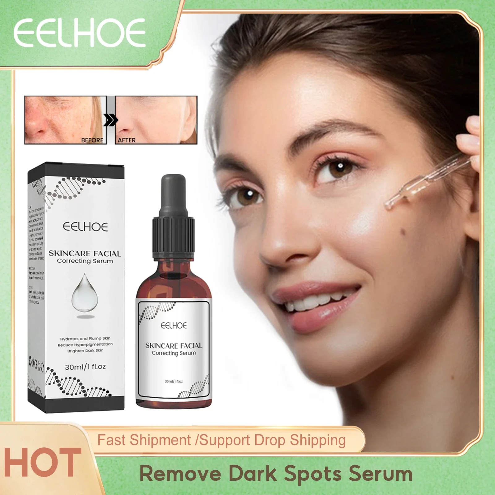 Dark Spots Remover Serum Anti Freckle Lighten Melanin Fade Pigmentation Brighten Skin Tone Rejuvenate Skin Niacinamide Essence vitamin c serum face whiten freckle dark spot stain remover cream niacinamide lighten melasma melanin blemish brighten skin care