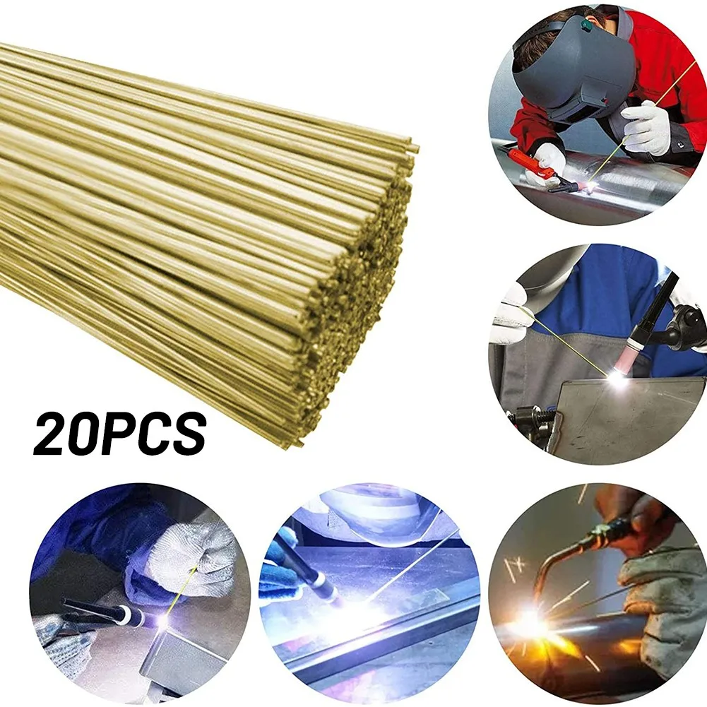 

20pcs Brass Welding Wire Brazing Rods With Low Temperature Welding Rod 1.6*250mm Welding Equipment Accessories Rod Power Tool