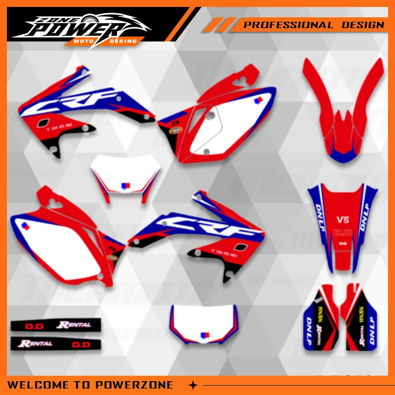 Powerzone For CRF 450X Stickers graphics Background Decals For Honda ...